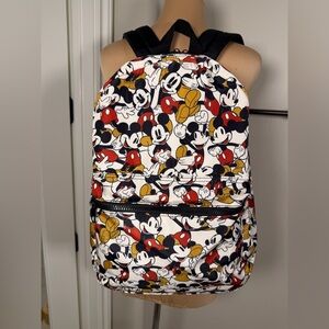 Bioworld Disney Mickey Mouse Allover Print Backpack Large Travel School Park Bag